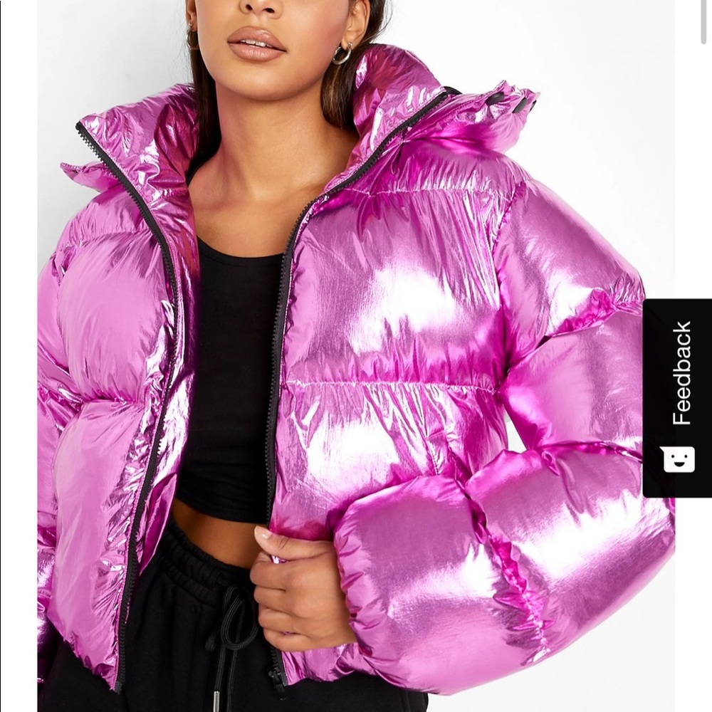 Metallic Puffer Jacket